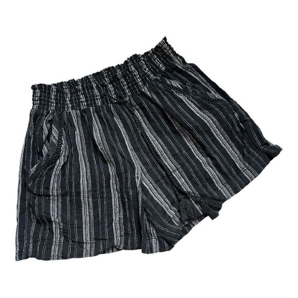 Womens Briggs New York Linen Blend Pull-On Shorts with Tassel Drawstring - Sz M - Picture 4 of 4